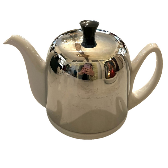 Salam-The Classique 4 Cup Teapot White Porcelain Mirror Bell Vintage Tea… - Picture 3 of 11